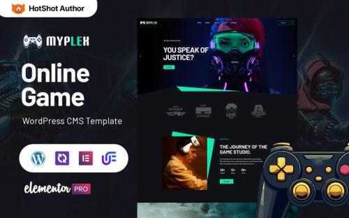 Myplex - Online Games WordPress Elementor Theme theme free