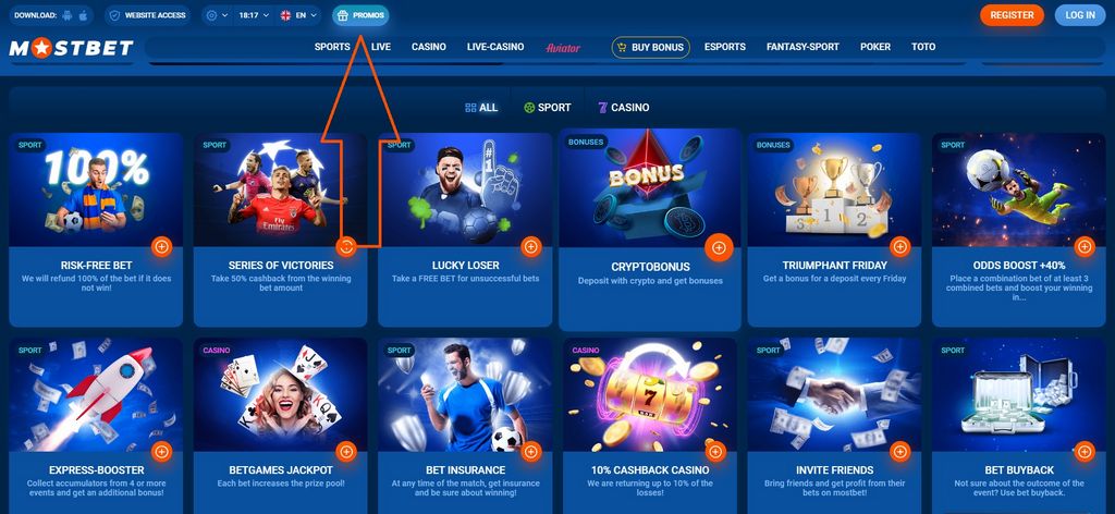 Esportovní sázení s Mostbet